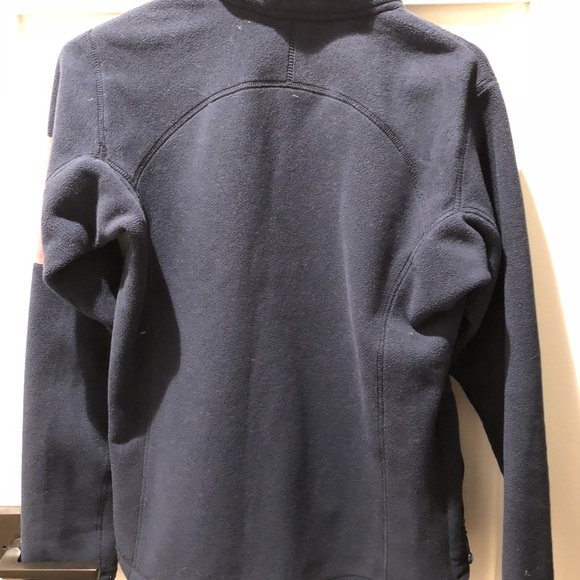 Navy Vineyard Vines fleece, pink trim, size small - Picture 2 of 2
